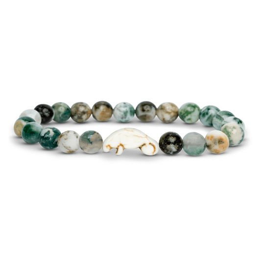 Animal Tracking Bracelet - Drift Manatee - Seagrass Green