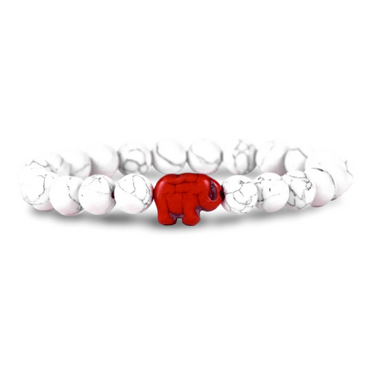 Animal Tracking Bracelet - Expedition Elephant - White Howlite