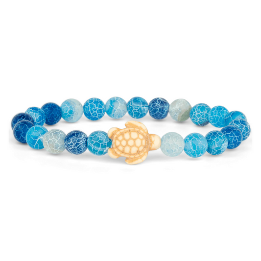 Animal Tracking Bracelet - Journey Sea Turtle - Aqua Blue