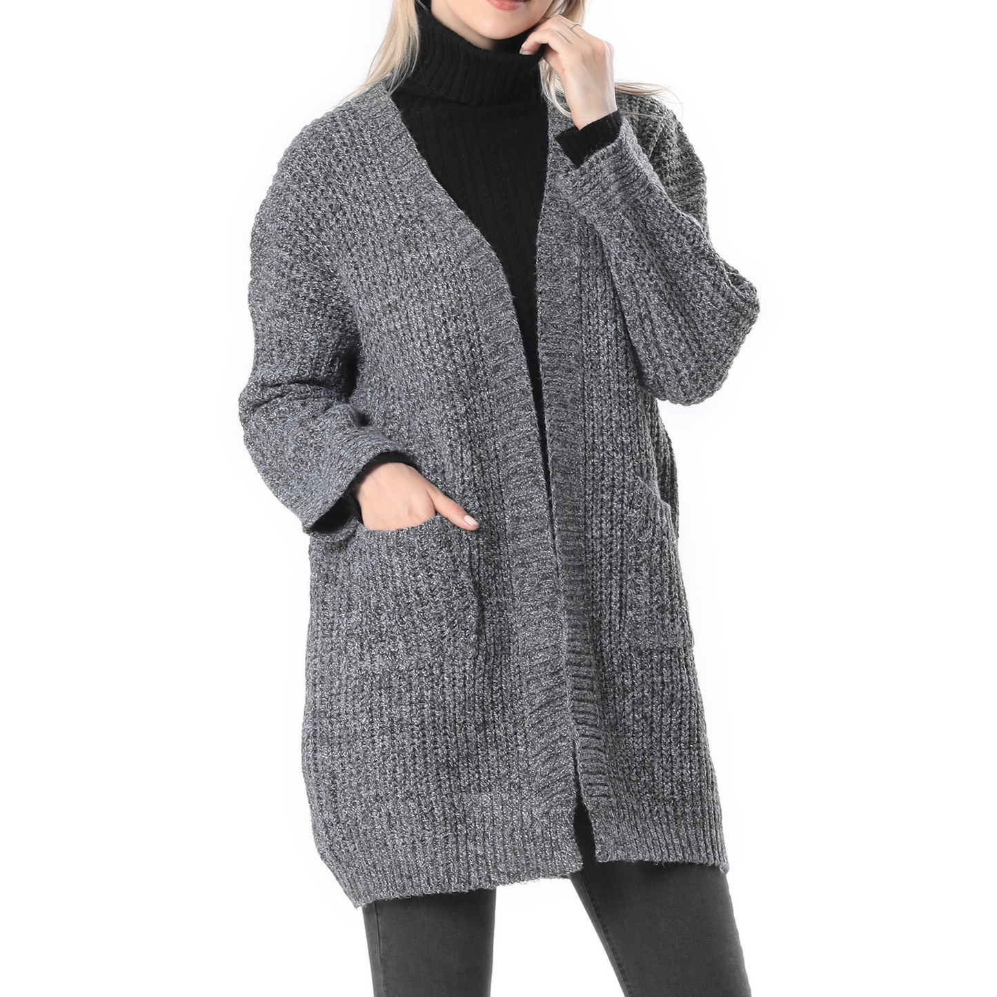 Cardigan - Knitted - Grey