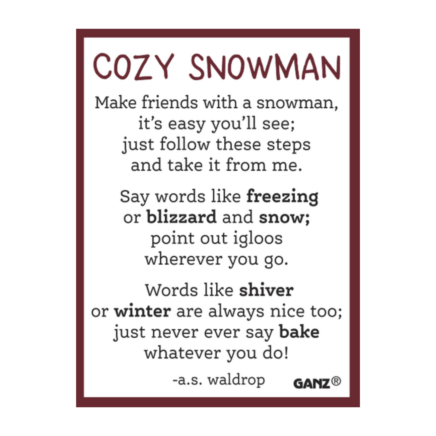Charm - Cozy Snowman