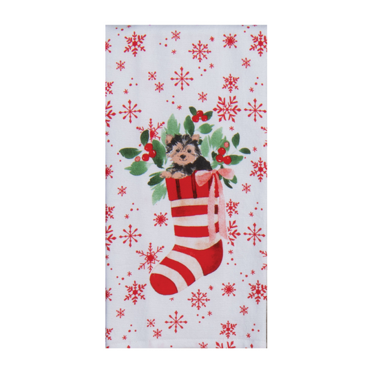 Tea Towel - Dual Purpose - Stocking Pup
