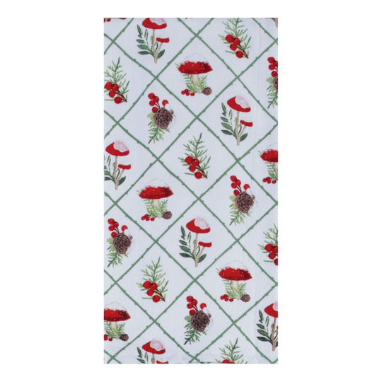 Tea Towel - Dual Purpose - Snow Capped Mushrooms