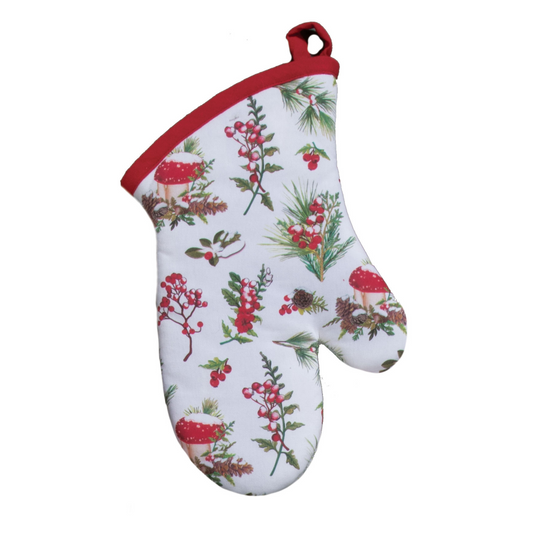 Oven Mitt - Snow Capped Mushrooms