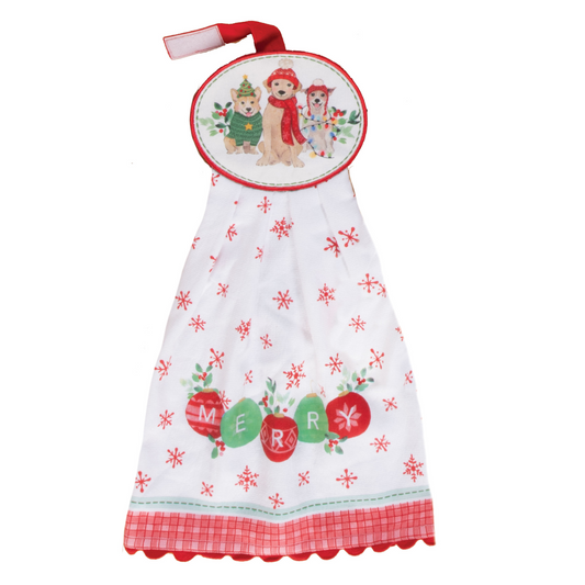 Tea Towel - Hang Up - Santa Paws