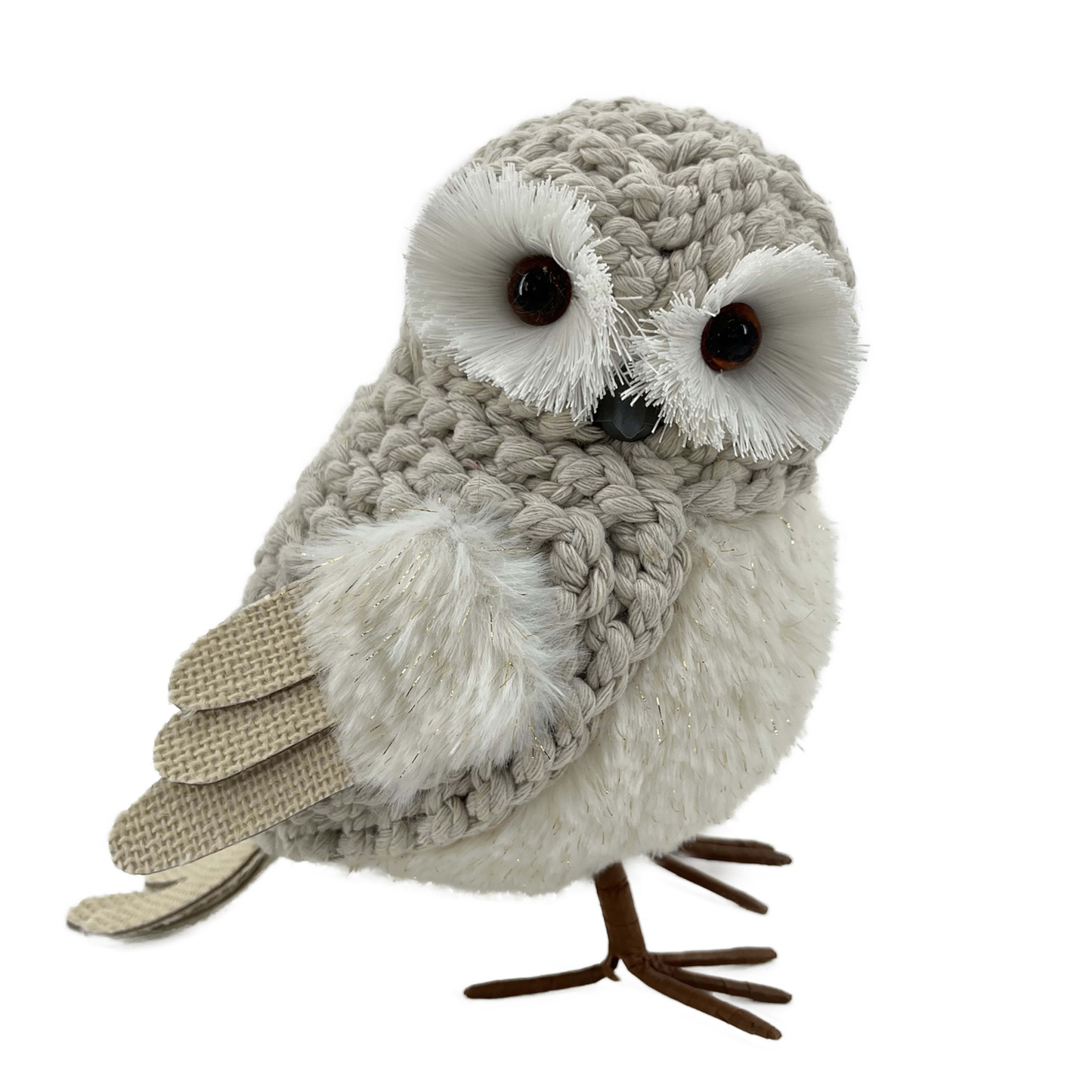 Decor Piece - Rope/Burlap Owl - 8.5"