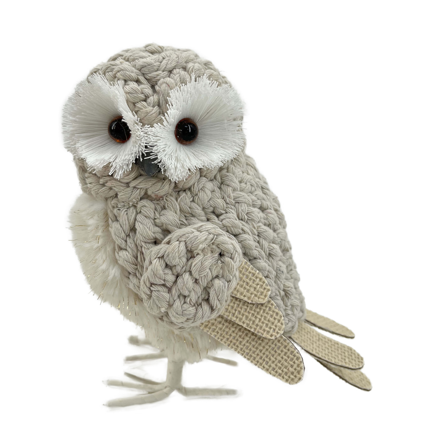 Decor Piece - Rope/Burlap Owl - 7.5"