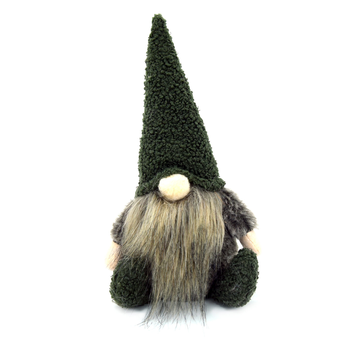 Decor Piece - Sitting Green Gnome - 12"