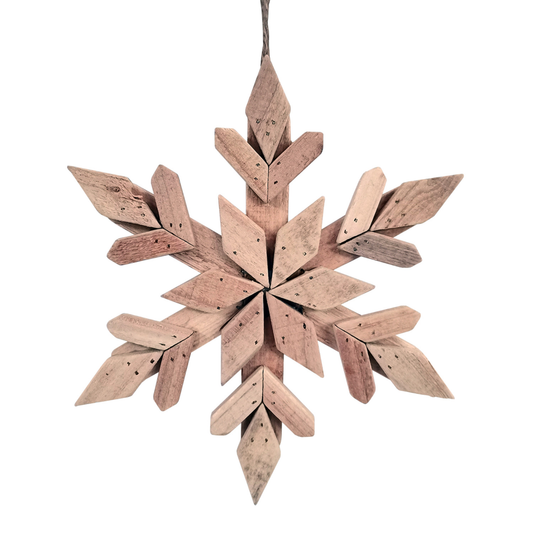 Ornament - Wooden Snowflake - 14"