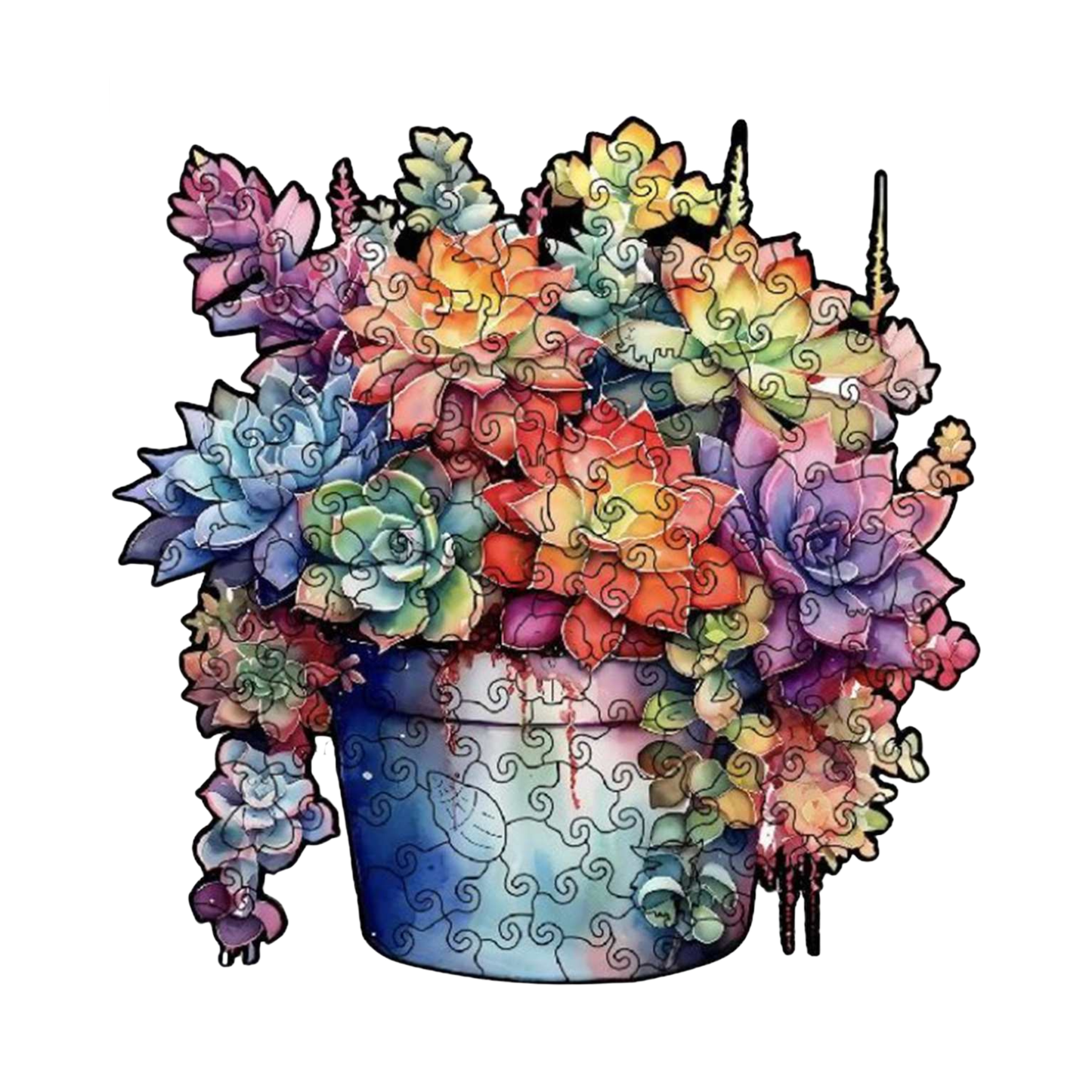Puzzle - Wooden Flower Pot - 166 Pieces