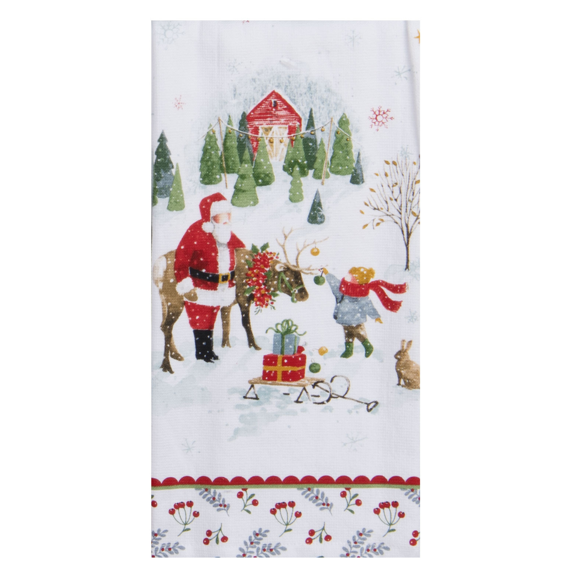 Tea Towel - Dual Purpose - Santa Winterland
