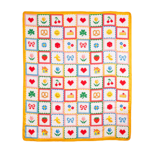 Quilted Blanket - Spring Icons
