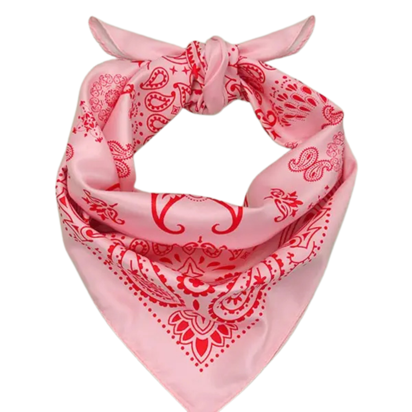 Square Scarf Bandana - Paisley Pink