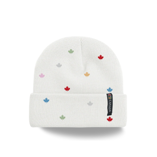 Toque - Canada Maple Leaf - White