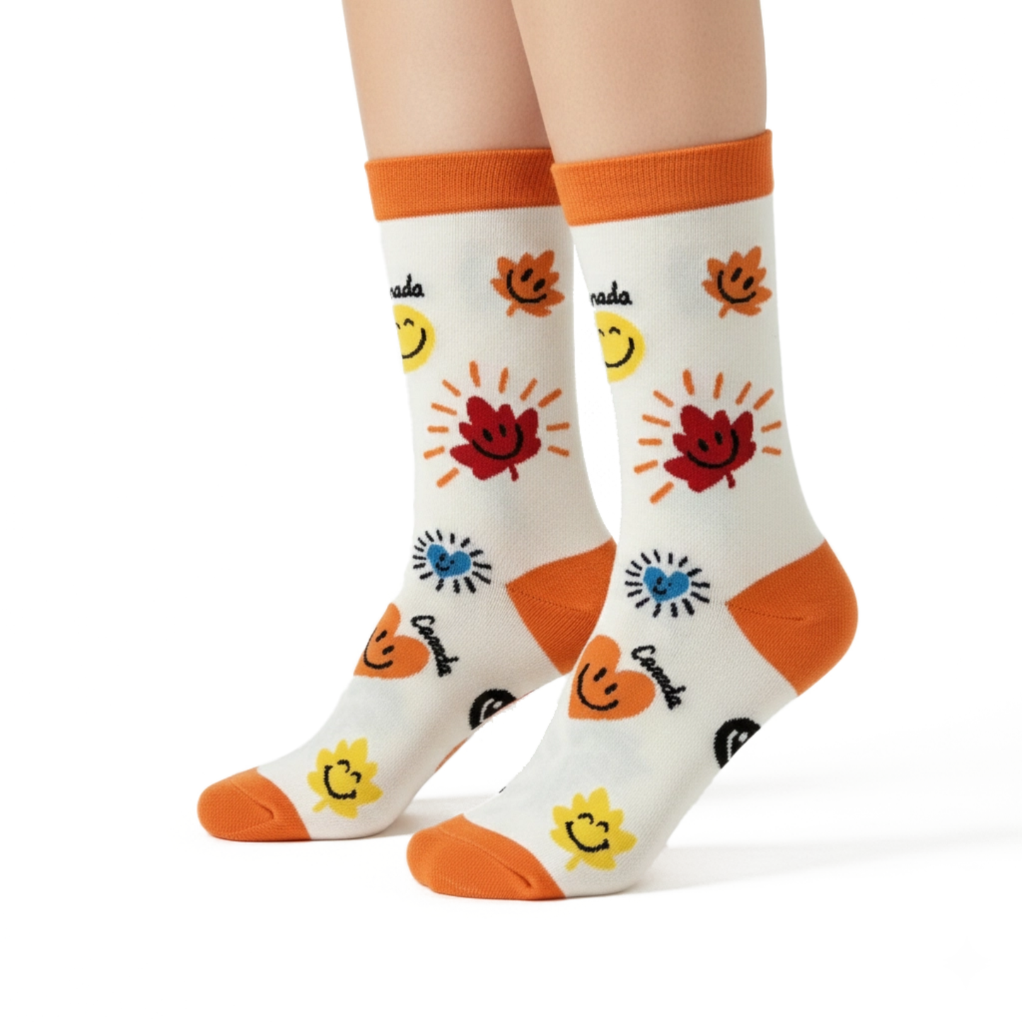 Socks - Small - Canada Smiley Maple Leaf