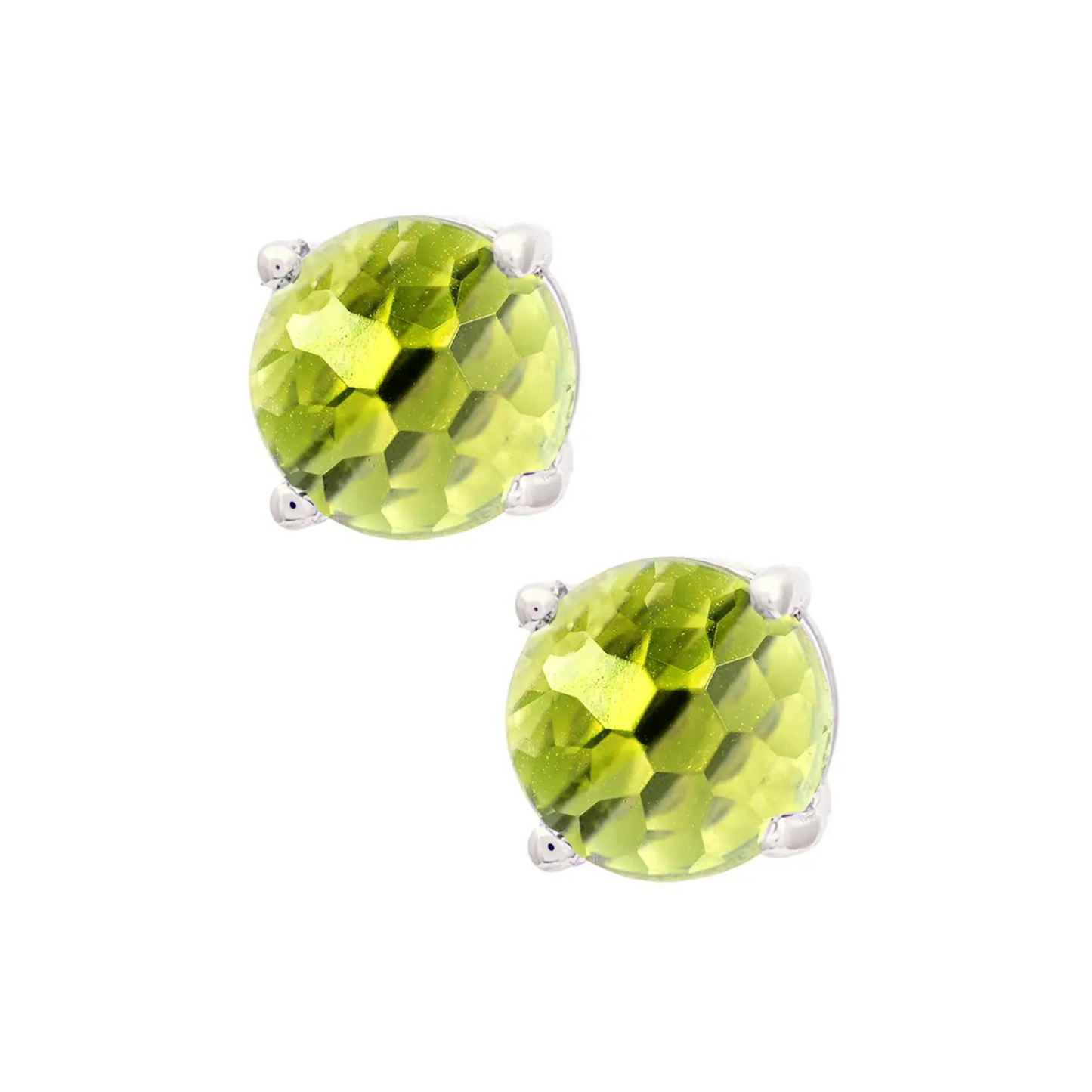 Earrings - Circle Crystal - Lime