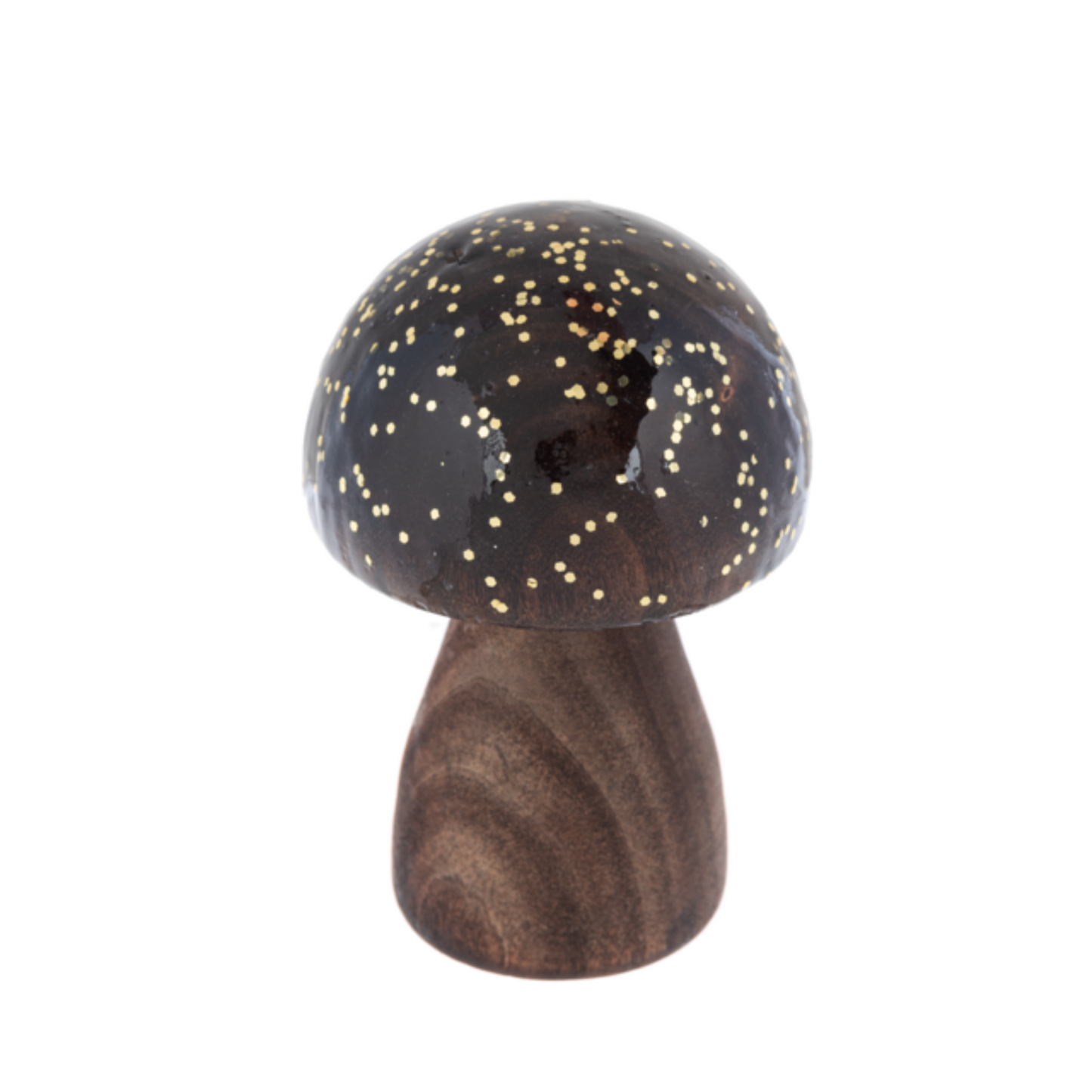 Decor Piece - Carved Gold Glitter Mushrooms - Set of 3