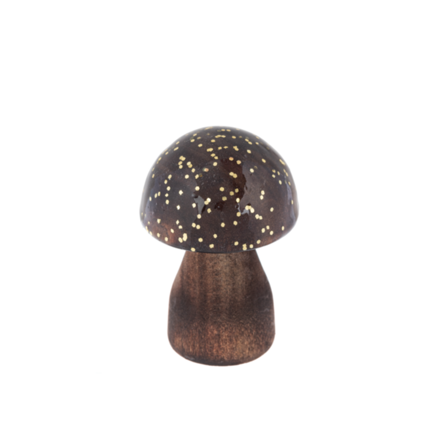 Decor Piece - Carved Gold Glitter Mushrooms - Set of 3