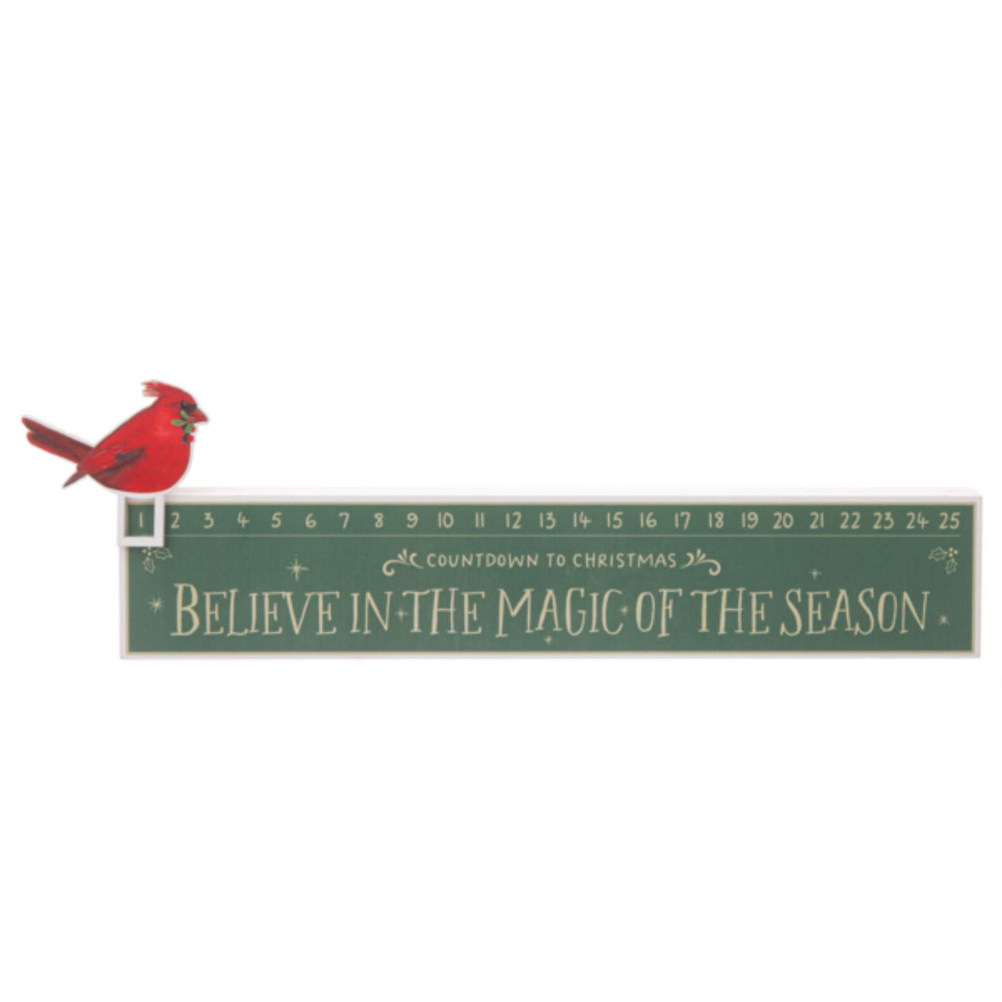 Countdown Calendar - Cardinal - Believe in the Magic of the Season