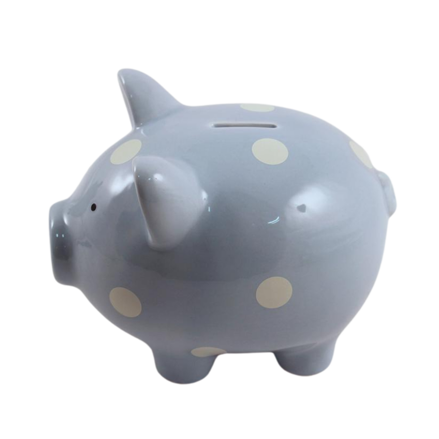 Money Bank - Polka Dot Pig - Blue