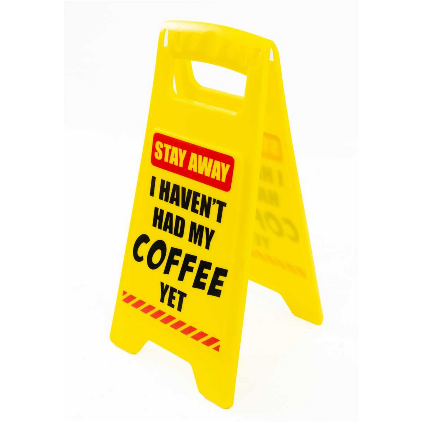 Shelf Sign - Caution Coffee