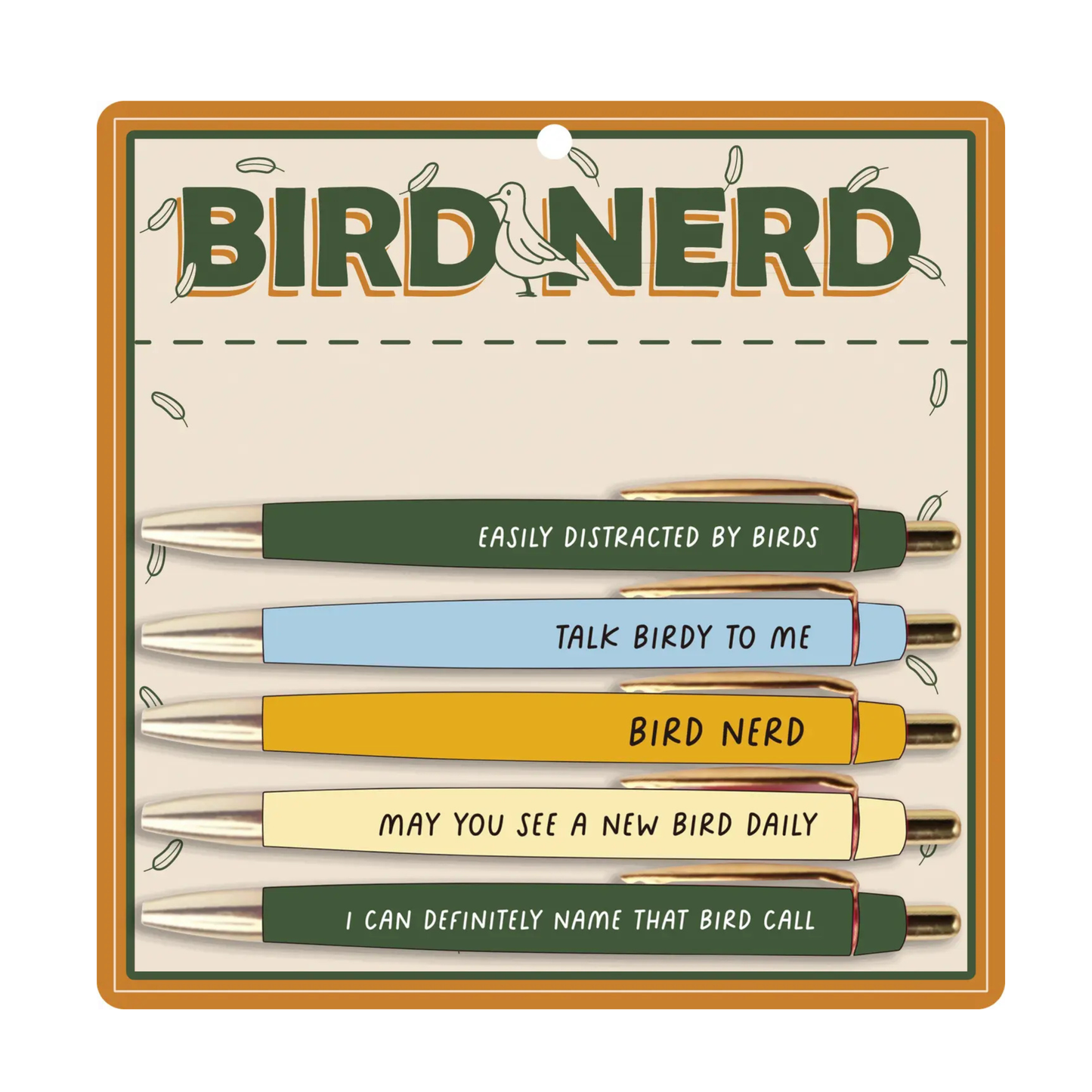 Pen Set - Bird Nerd- Set of 5