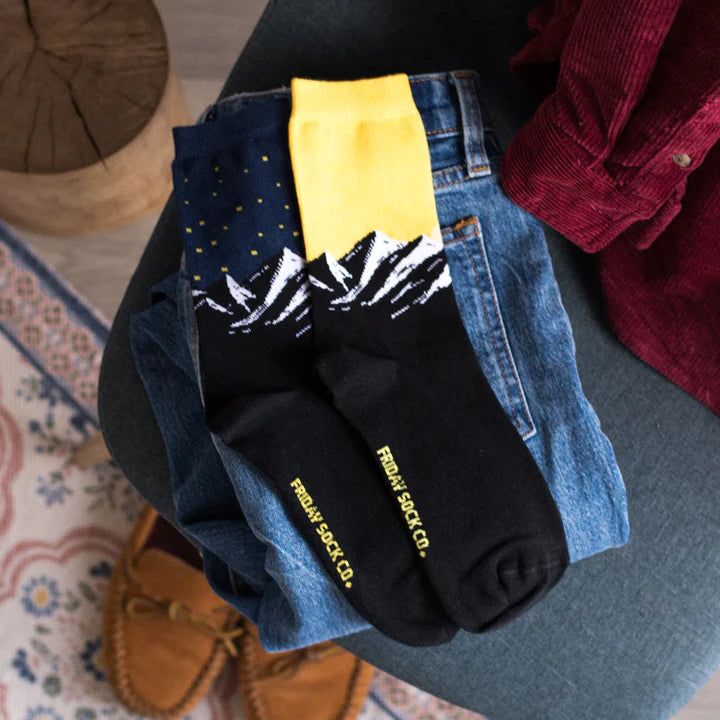 Socks - Small - Mountain, Stars, & Sunset