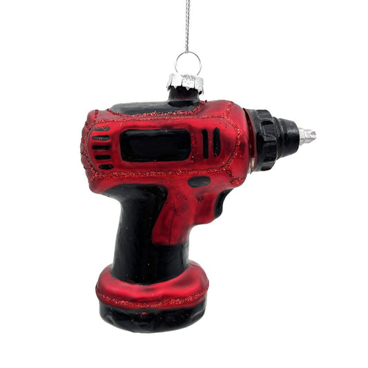Ornament - Red Drill - Glass