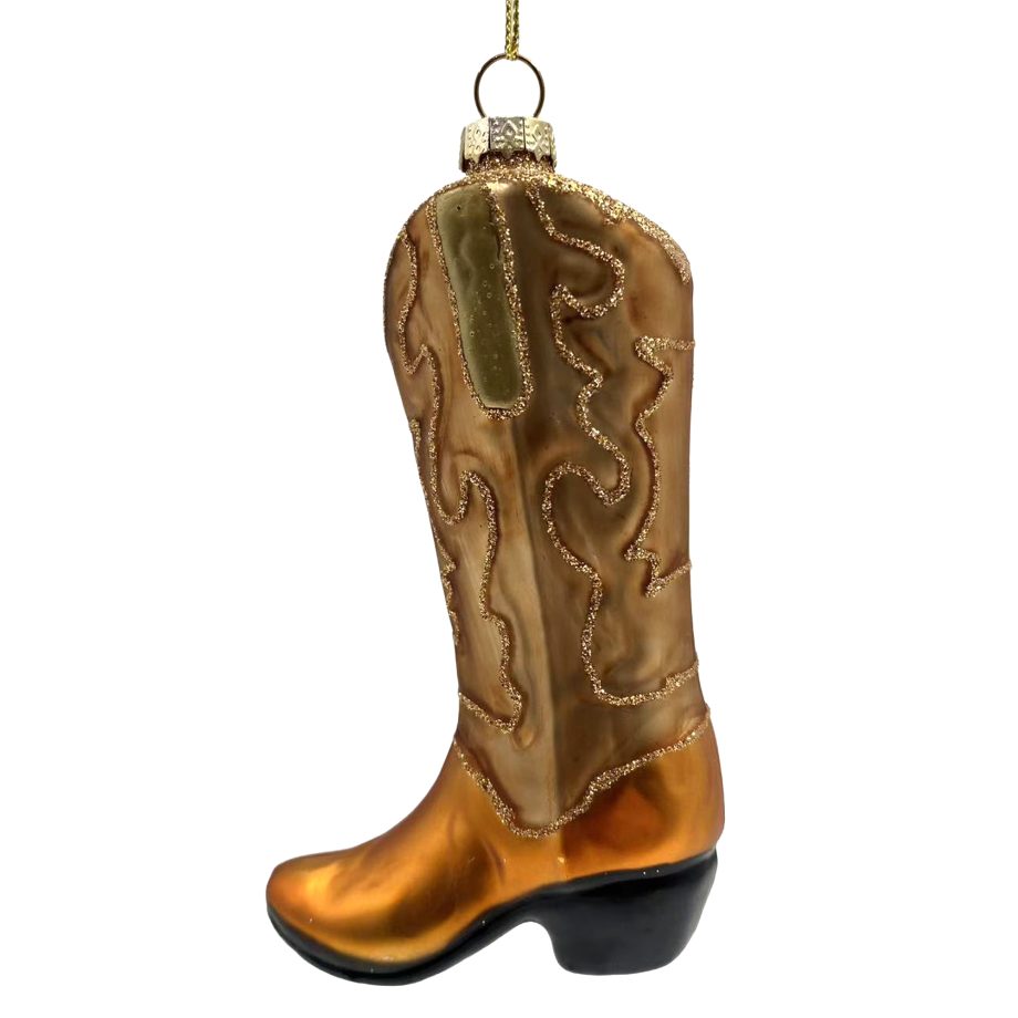 Ornament - Cowboy Boot - Glass