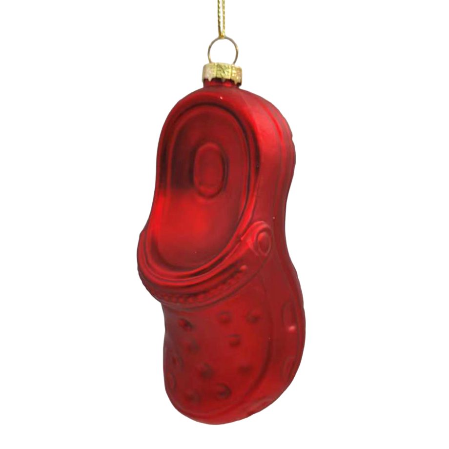 Ornament - Red Croc - Glass