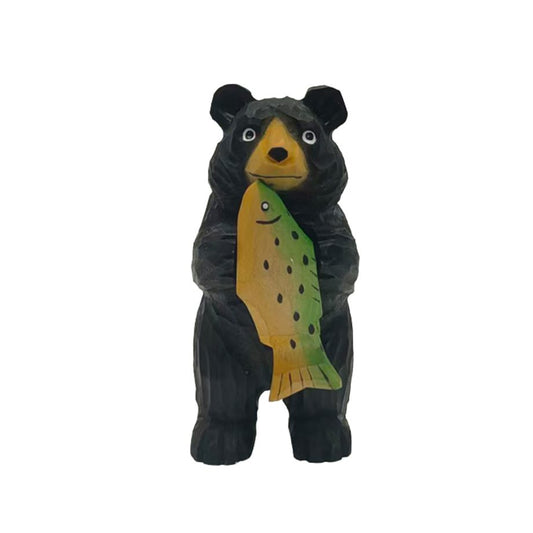 Decor Piece - Bear w/ Fish - 5"