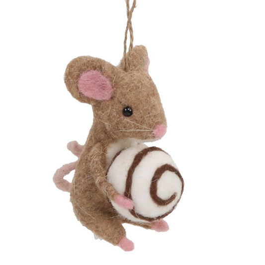 Ornament - Felt - Mouse with Candy
