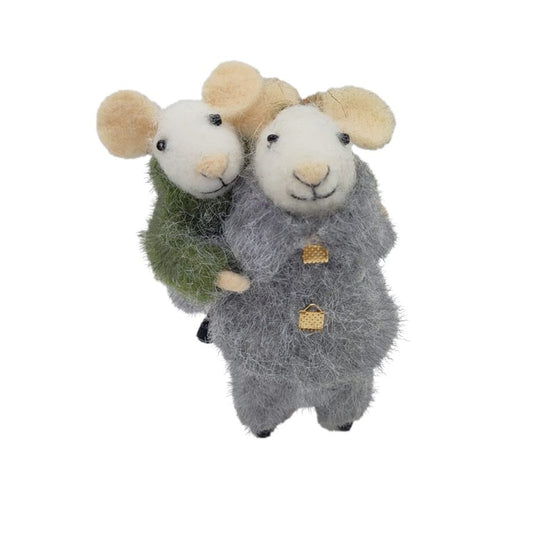 Ornament - Felt Mouse - Piggyback