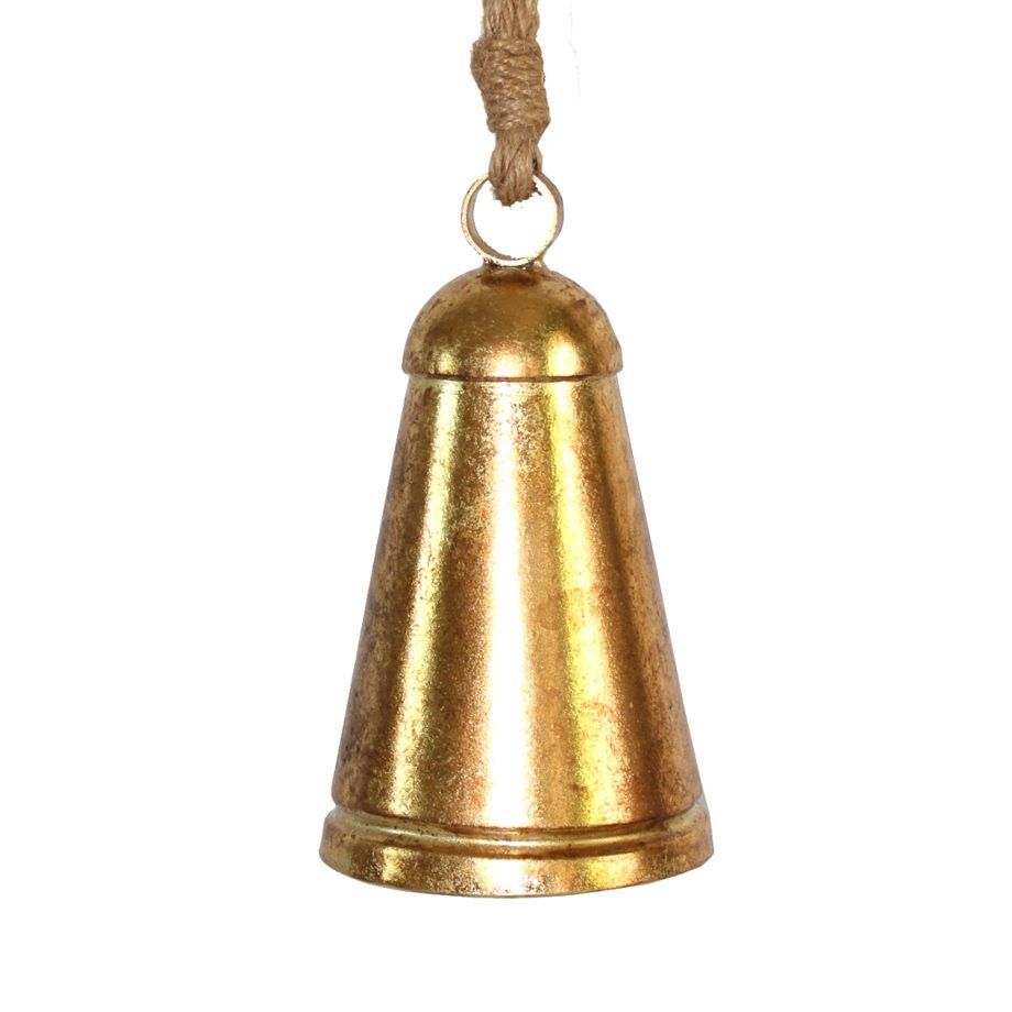 Ornament - Antique Bell - Brushed Gold 8"