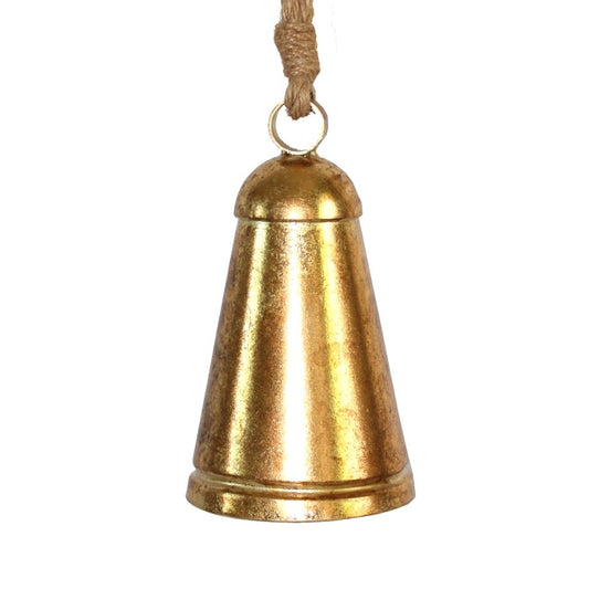 Ornament - Antique Bell - Brushed Gold 8"