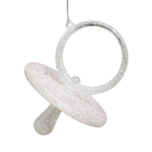Ornament - Glitter Soother Pacifier - Pink