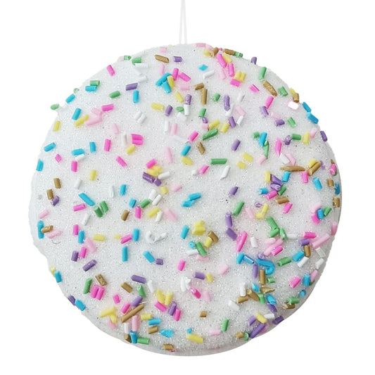 Ornament - Sprinkle Macaron - White 3.5"