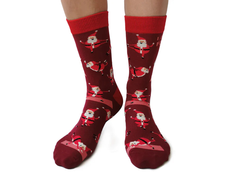 Socks - Small Crew - Yoga Santa