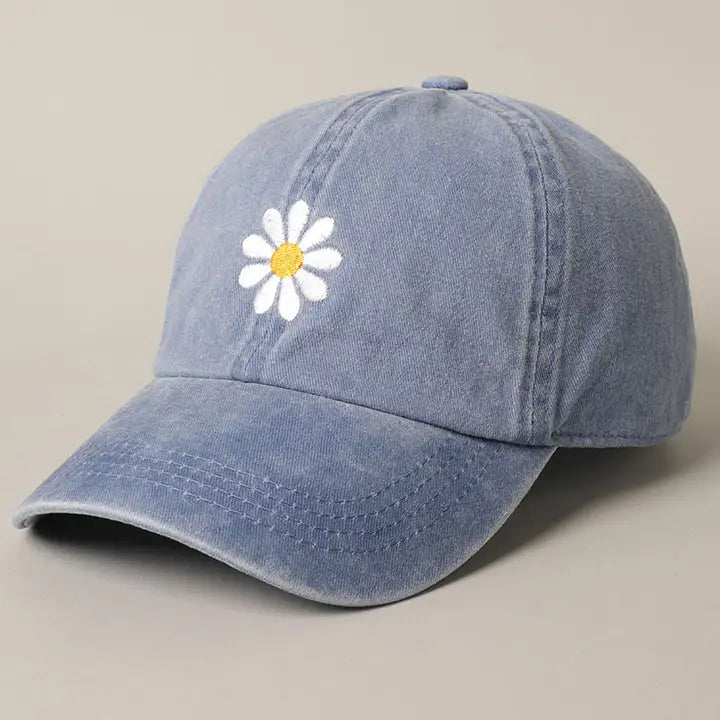 Baseball Hat - Daisy - Denim Blue