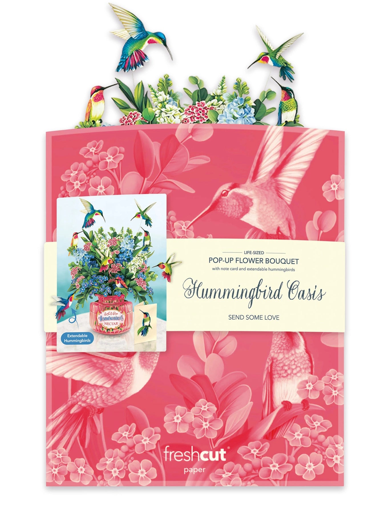 Paper Bouquet - Hummingbird Oasis - 13"