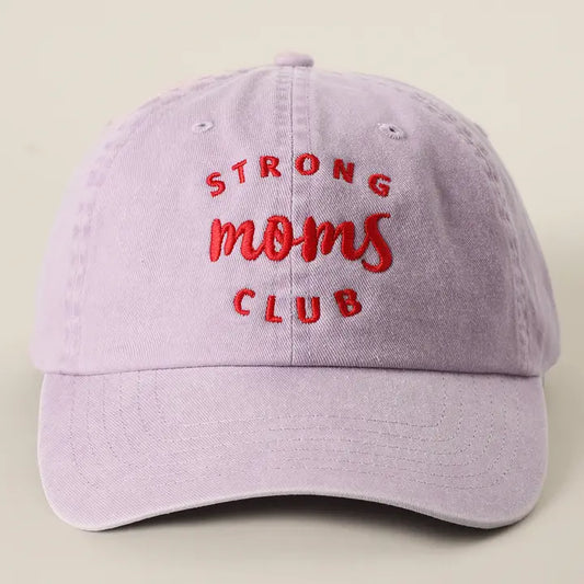 Baseball Hat - Strong Moms Club - Lilac
