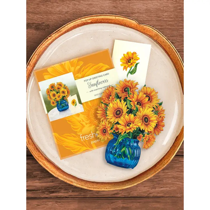 Mini Paper Bouquet - Sunflowers - 6"