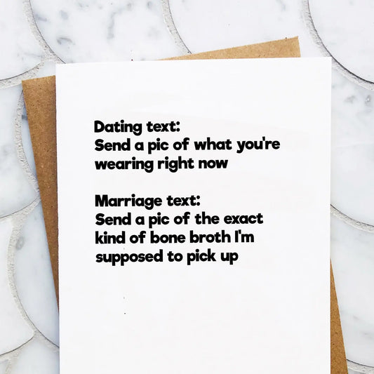 Card - Dating Vs. Marriage