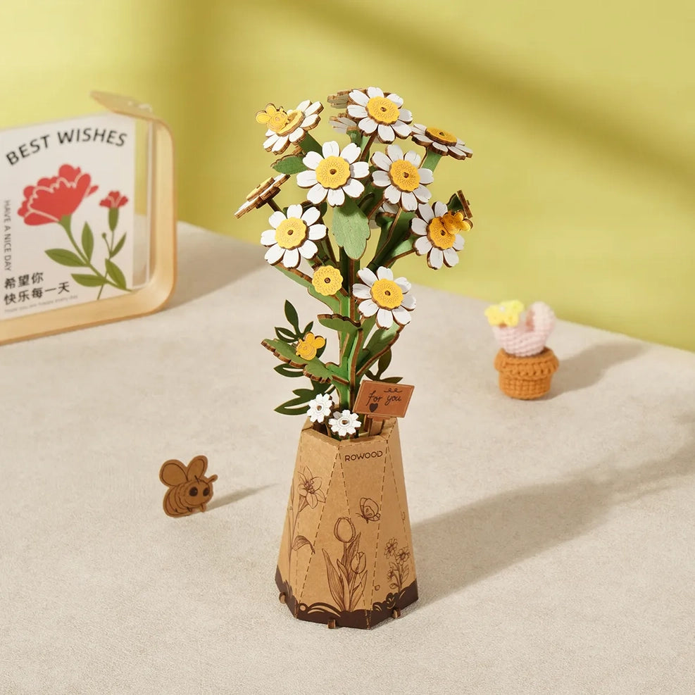 3D Wooden Puzzle - Flower - Chamomile