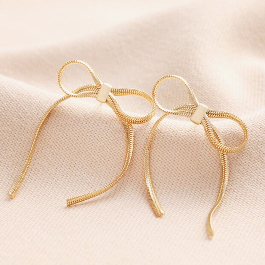 Earrings - Bows - Gold