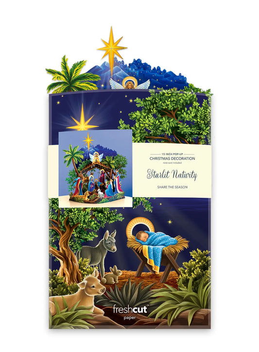 Paper Bouquet - Starlit Nativity - 15"