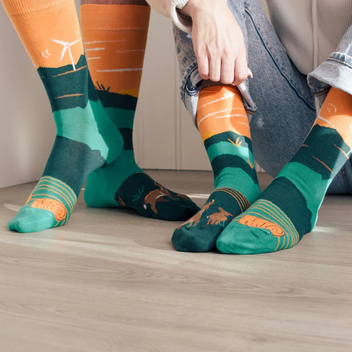 Socks - Large - Foothills Canadian Landscape