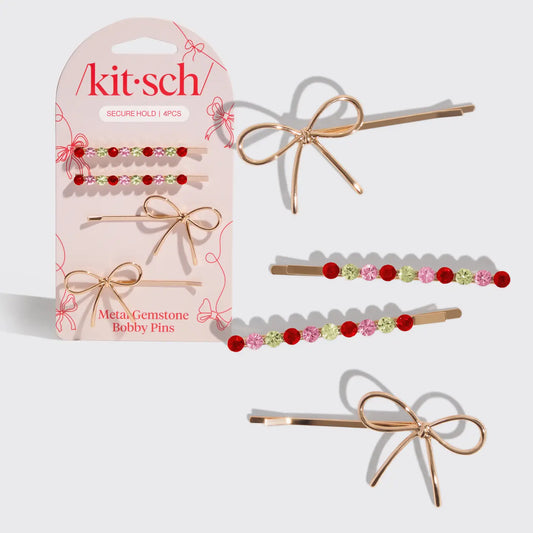 Bobby Pin Set - Holiday Gemstone - Set of 4