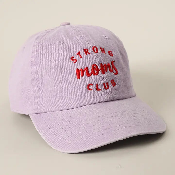 Baseball Hat - Strong Moms Club - Lilac