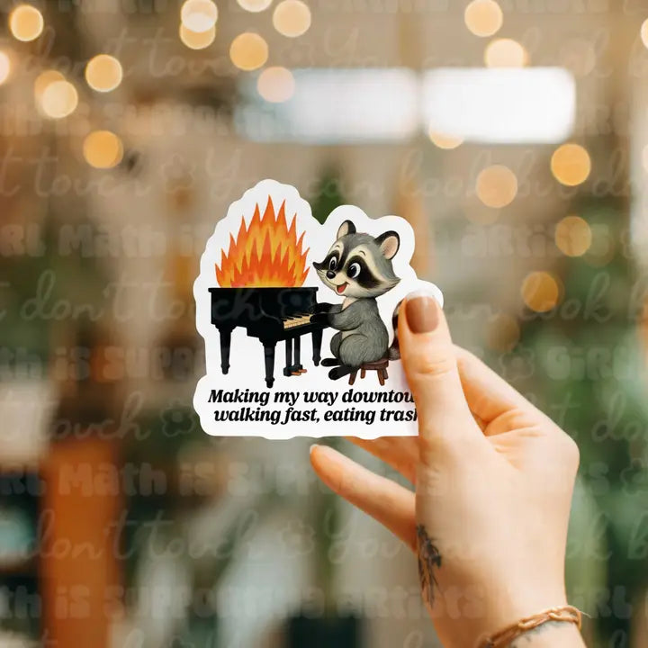 Sticker - Making My Way Downtown Raccoon